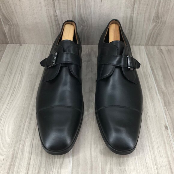 Steve Madden Shoes Mens 10.5 Covet Black Leather Buckle Strap Oxfords main image 5